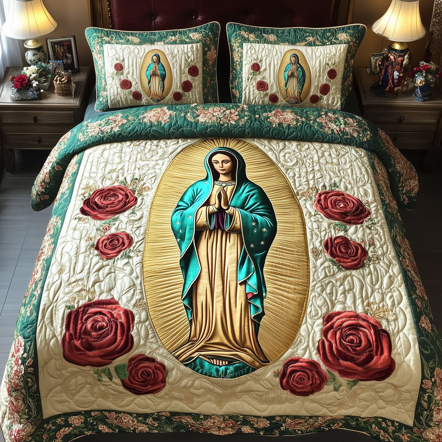 Our Lady of Guadalupe 3-Piece Quilted Bedding Set GFTOTL3388
