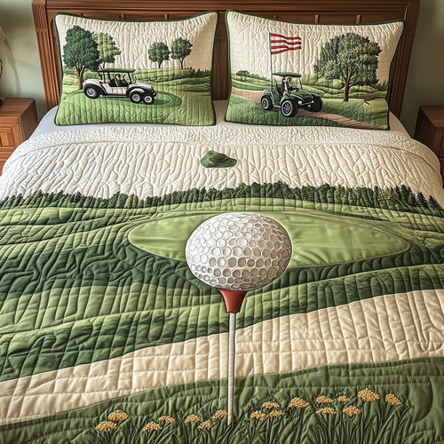 Fairway Dreams 3-Piece Quilted Bedding Set GFTOTL3499