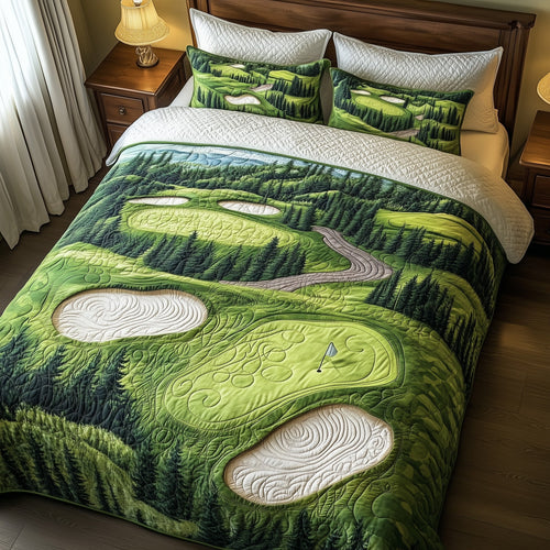 Green Dream 3-Piece Quilted Bedding Set GFTOTL3622