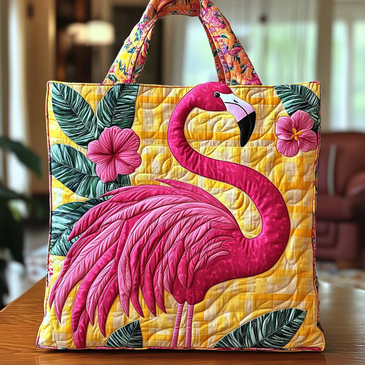 Tropical Flamingo Quilted Tote Bag GFTOTL3755