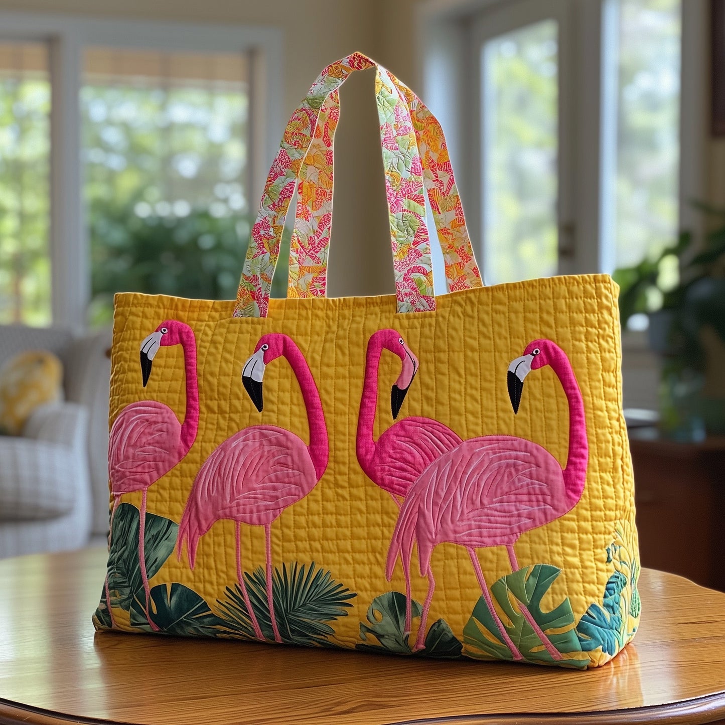 Quirky Flock Quilted Tote Bag GFTOTL3765