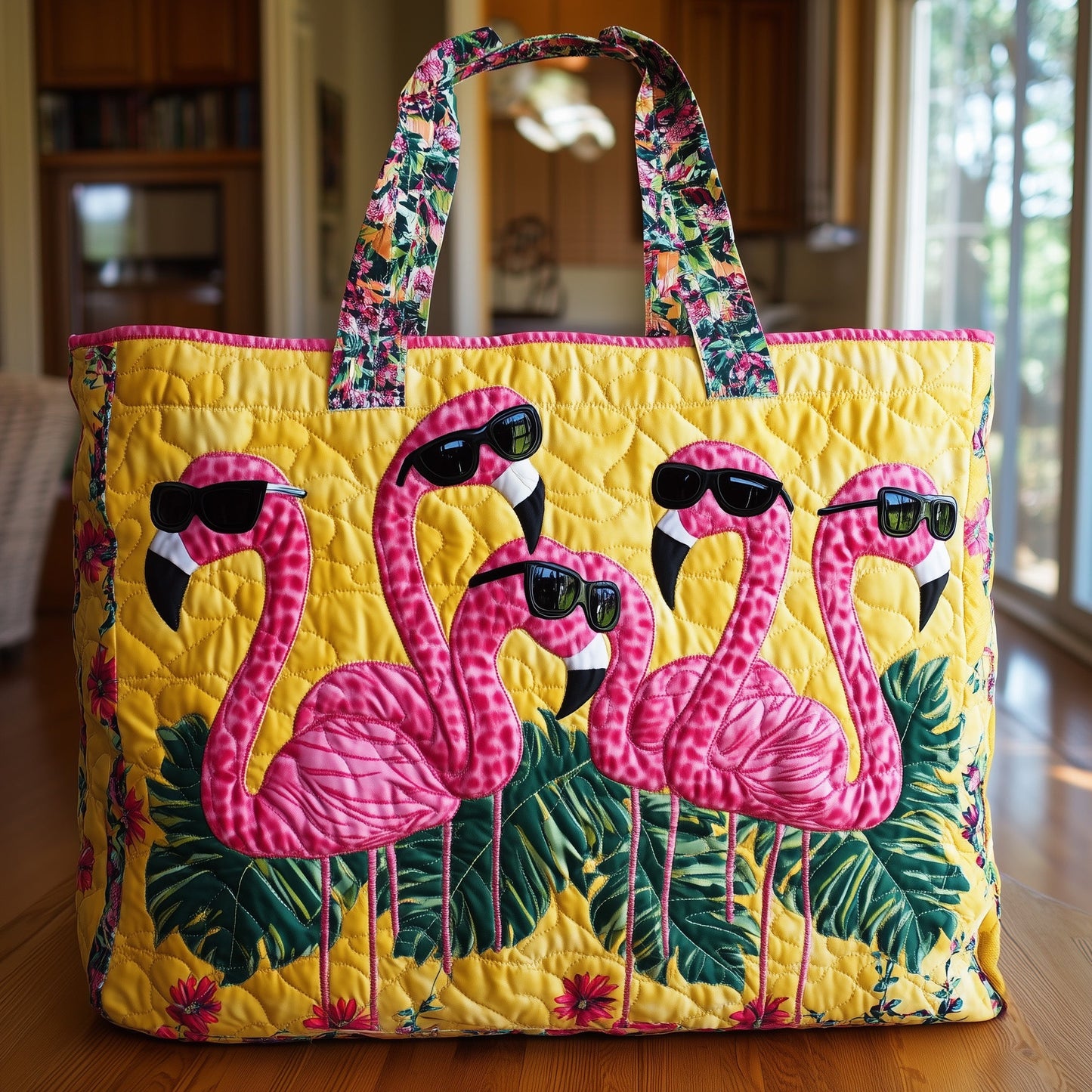 Quirky Flock Quilted Tote Bag GFTOTL3767