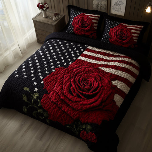 Rose and Glory 3-Piece Quilted Bedding Set GFTOTL3796