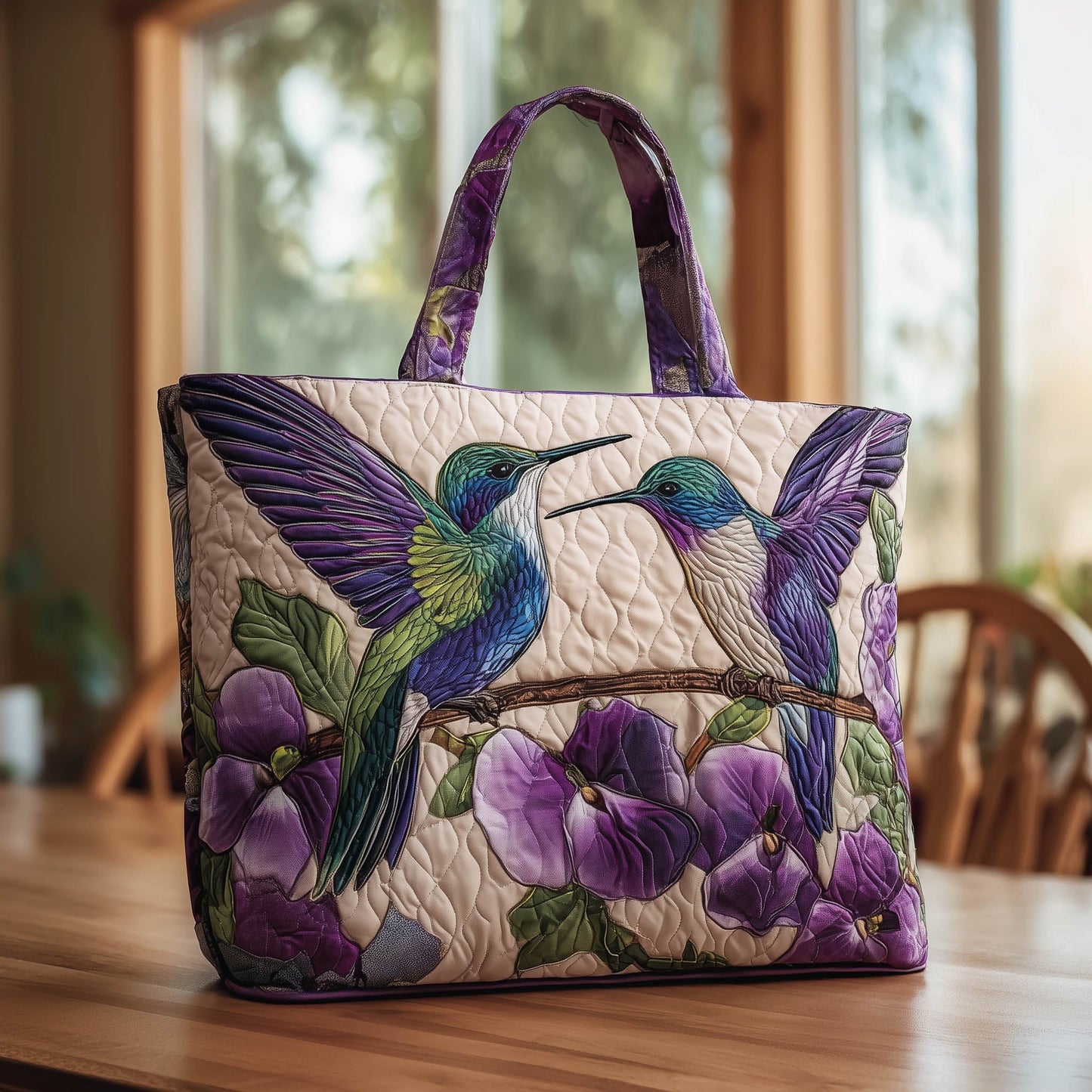 Amethyst Pair Quilted Tote Bag GFTOTL3908