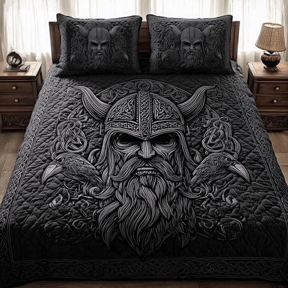 Viking God 3-Piece Quilted Bedding Set GFTOTL3943