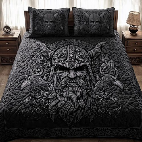 Viking God 3-Piece Quilted Bedding Set GFTOTL3943