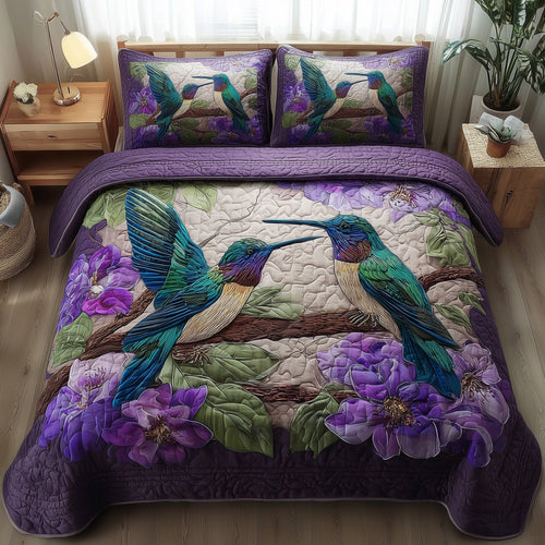 Amethyst Love 3-Piece Quilted Bedding Set GFTOTL3955