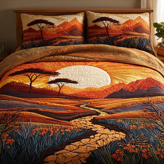 Dried Soil Motherland 3-Piece Quilted Bedding Set GFTOTL3991