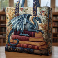 Book Dragon Quilted Tote Bag GFTOTL4021