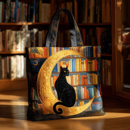 Black Cat Quilted Tote Bag GFTOTL4145
