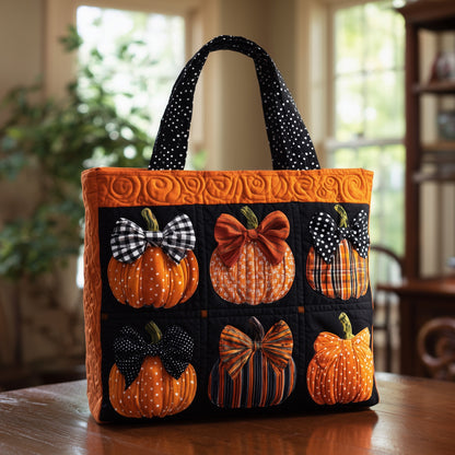 Fall Pumpkin Quilted Tote Bag GFTOTL4252
