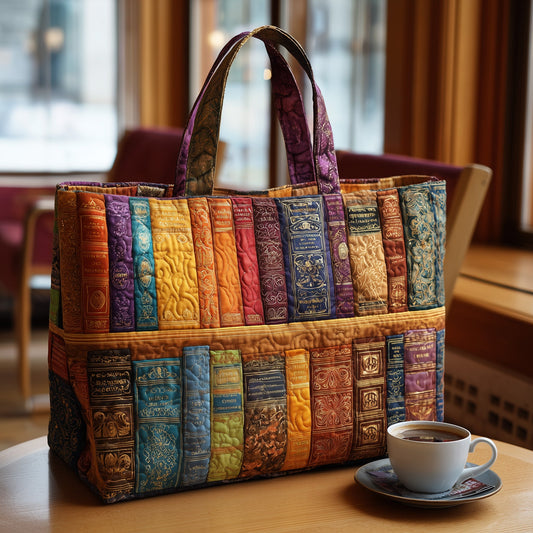 Antique Library Quilted Tote Bag GFTOTL4295