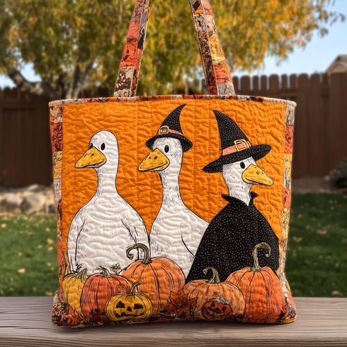 Boo Ghost Goose Quilted Tote Bag GFTOTL4367