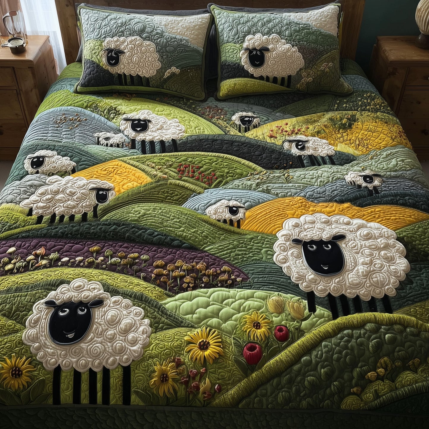 Sheep Mountain 3-Piece Quilted Bedding Set GFTOTL4479