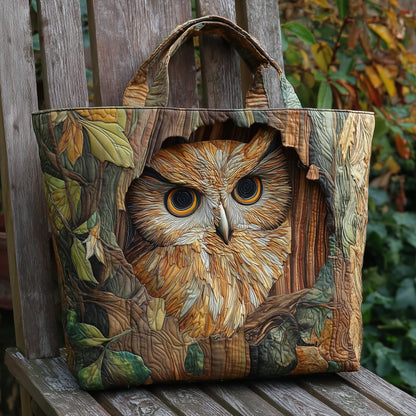 Woodland Owl Quilted Tote Bag GFTOTL4682