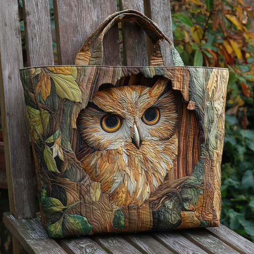 Woodland Owl Quilted Tote Bag GFTOTL4682
