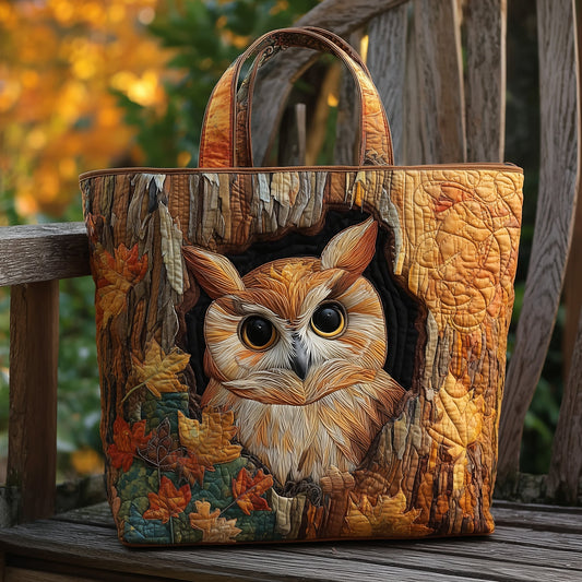 Woodland Owl Quilted Tote Bag GFTOTL4684