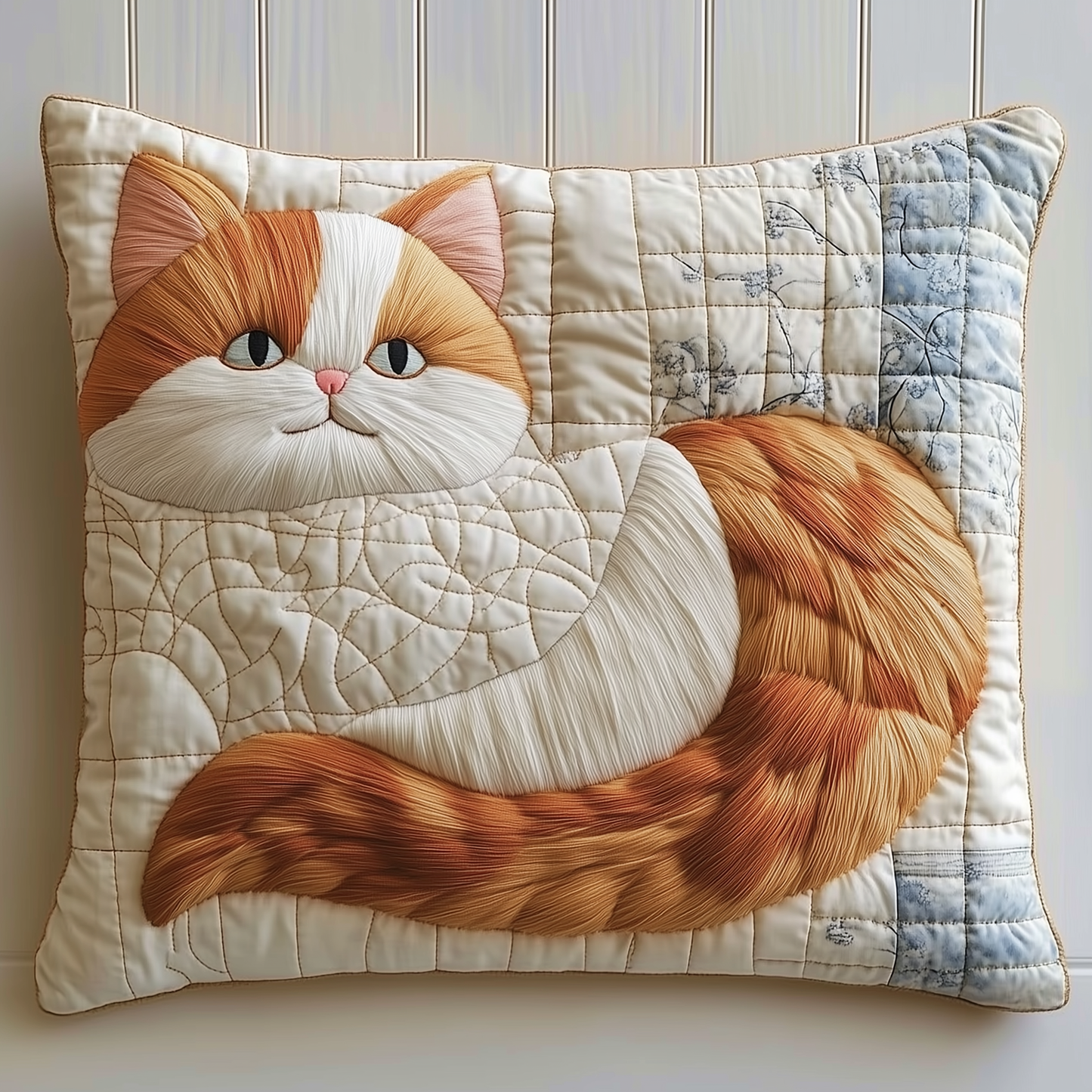 Cute Meow Quilted Pillow Case GFTOTL468