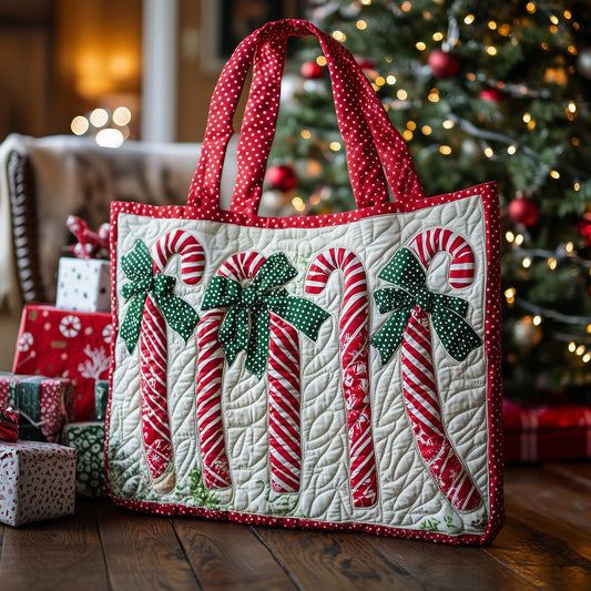 Candy Cane Quilted Tote Bag GFTOTL4752