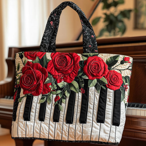 Elegant Piano Quilted Tote Bag GFTOTL4762