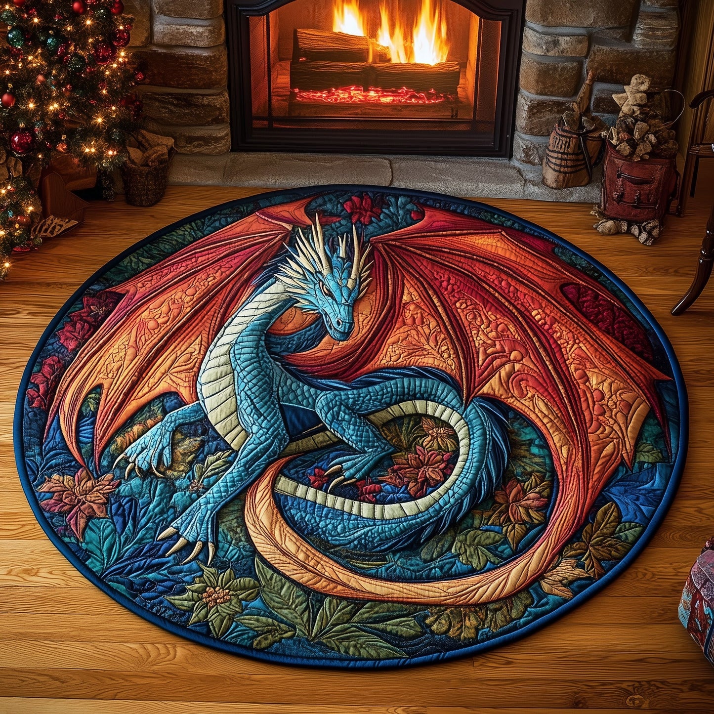 Dragon Quilted Round Mat GFTOTL4965