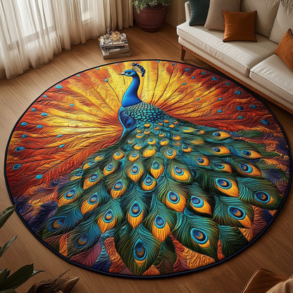 Elegant Feather Quilted Round Mat GFTOTL5035