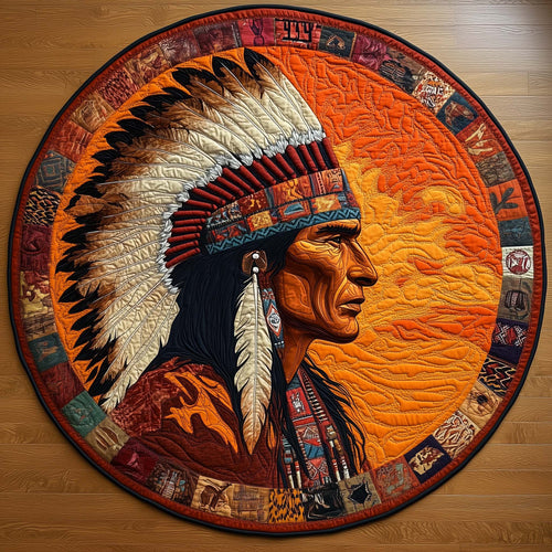 Native Warrior Spirit Quilted Round Mat GFTOTL5145