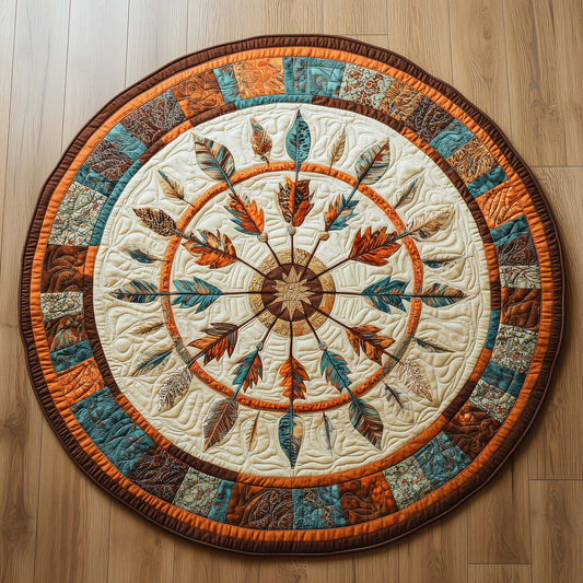 Native Warrior Spirit Quilted Round Mat GFTOTL5147