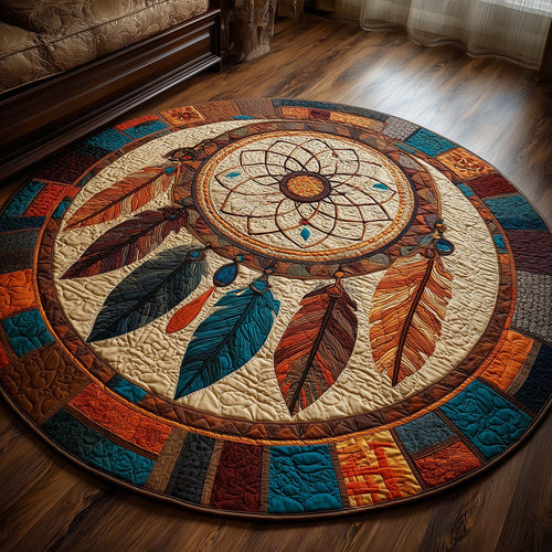 Native Warrior Spirit Quilted Round Mat GFTOTL5148
