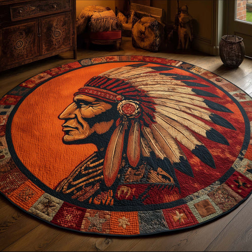 Native Warrior Spirit Quilted Round Mat GFTOTL5151