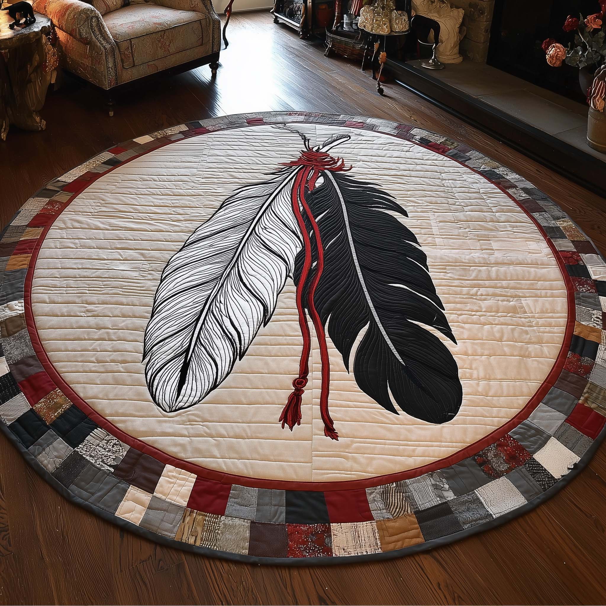 Native Warrior Spirit Quilted Round Mat GFTOTL5155 – Willow Quilt