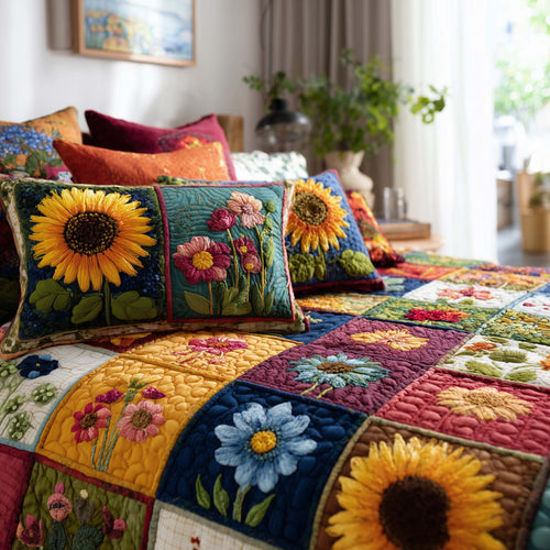 Wild Flora 3-Piece Quilted Bedding Set GFTOTL5176