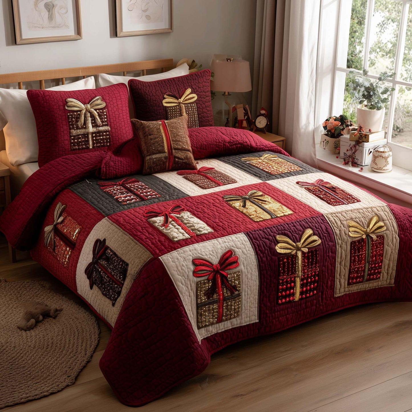 Patchwork Gifts 3-Piece Quilted Bedding Set GFTOTL5188