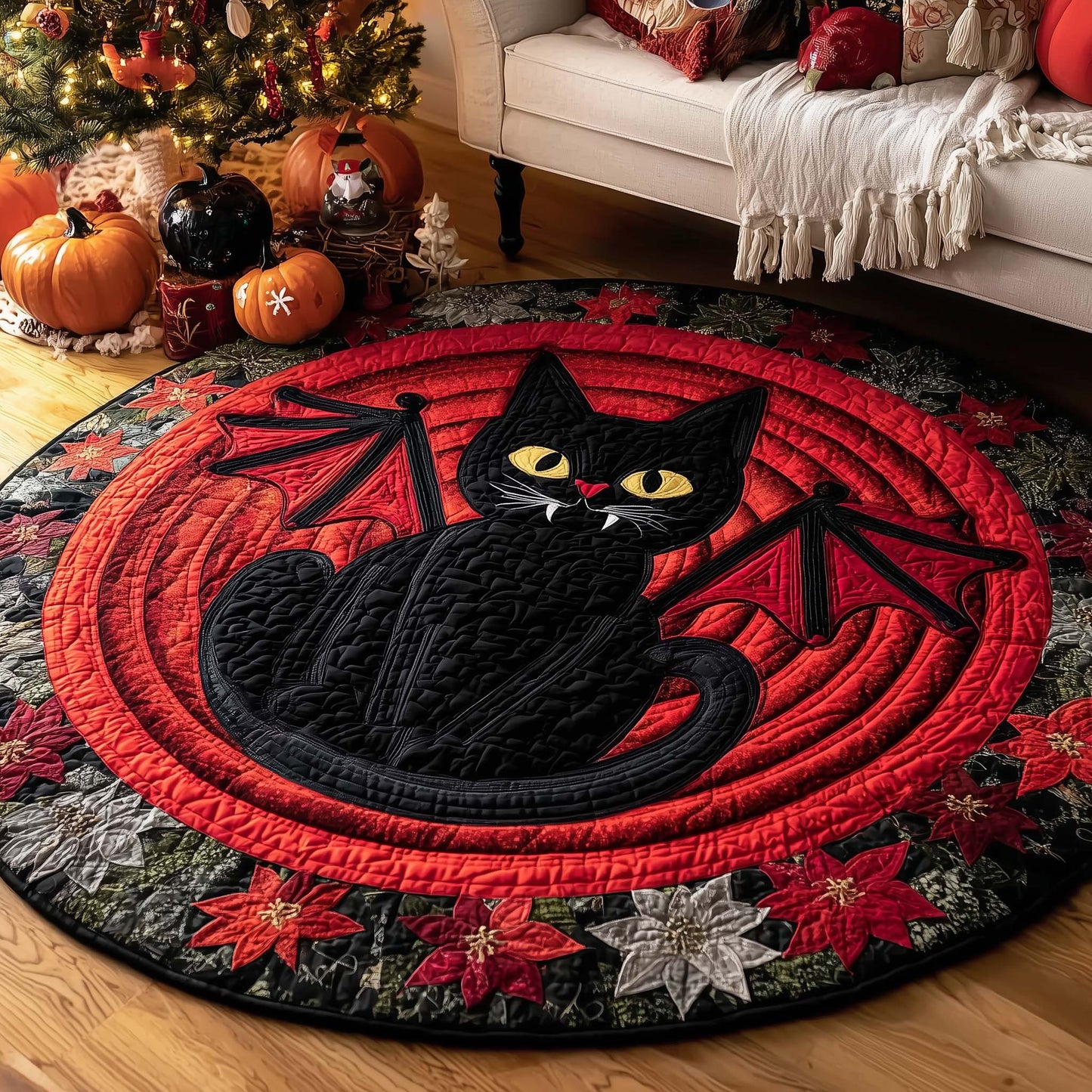 Dracucat Quilted Round Mat GFTOTL5224