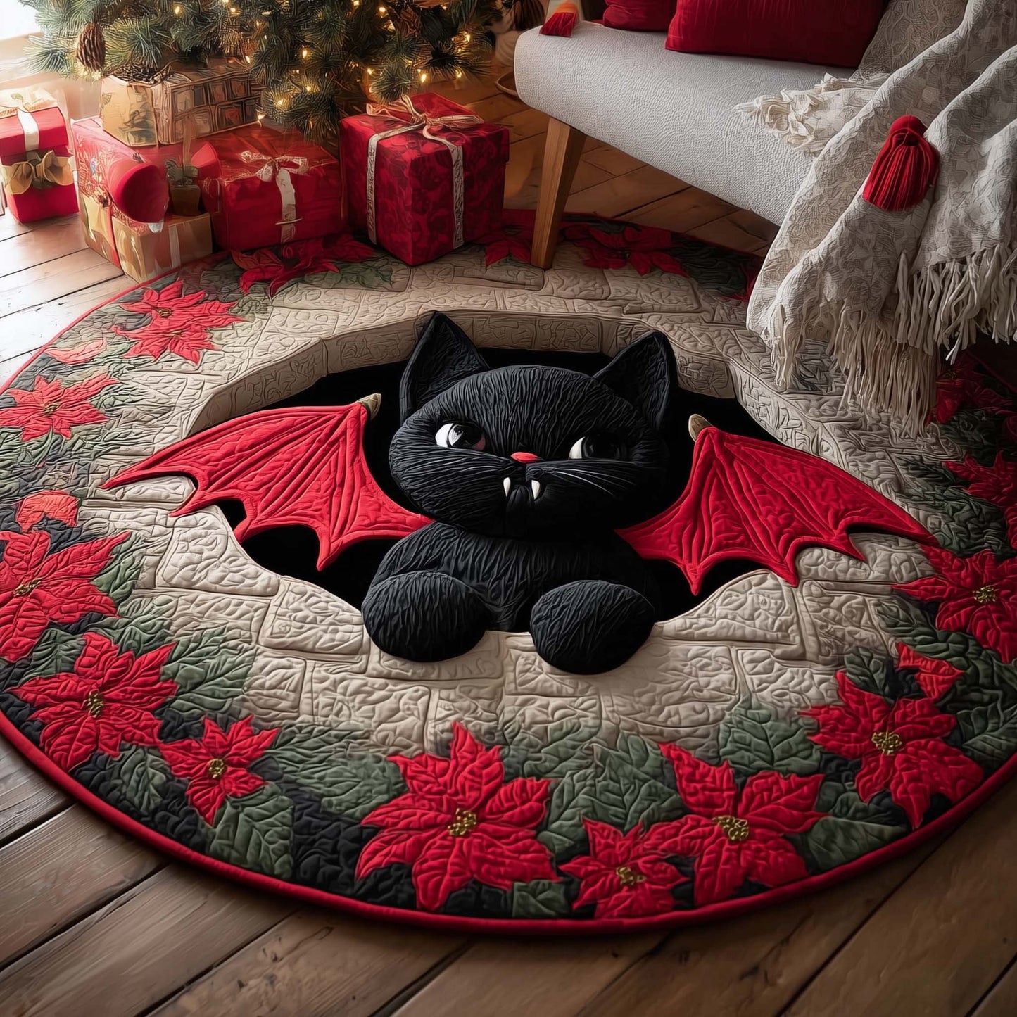 Dracucat Quilted Round Mat GFTOTL5225