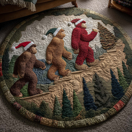 Merry Squatchmas Quilted Round Mat GFTOTL5261
