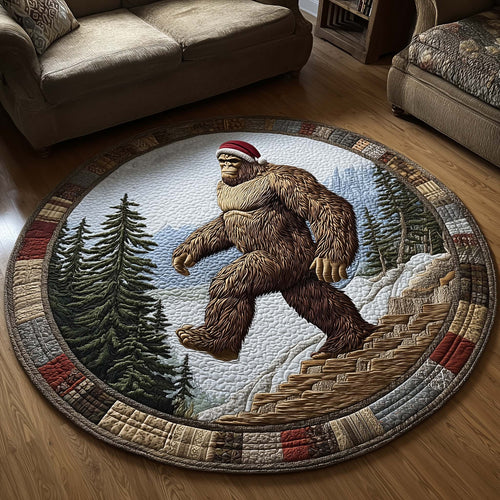 Merry Squatchmas Quilted Round Mat GFTOTL5262