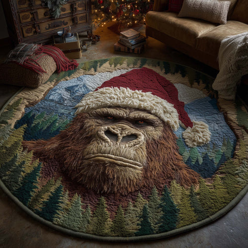 Merry Squatchmas Quilted Round Mat GFTOTL5265