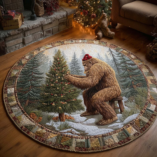 Merry Squatchmas Quilted Round Mat GFTOTL5268
