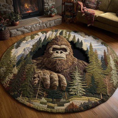 Merry Squatchmas Quilted Round Mat GFTOTL5269