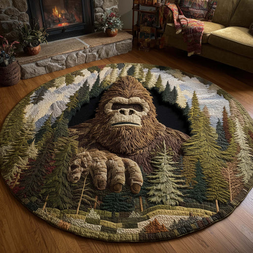 Merry Squatchmas Quilted Round Mat GFTOTL5269