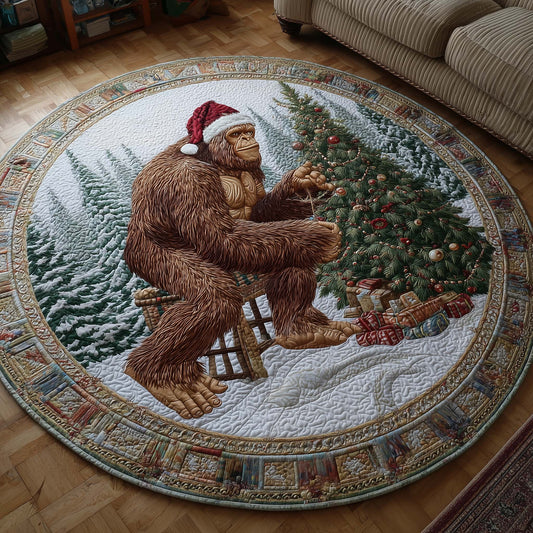 Merry Squatchmas Quilted Round Mat GFTOTL5271