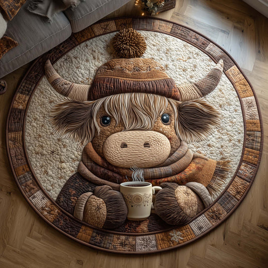 Nordic Cow Quilted Round Mat GFTOTL5277