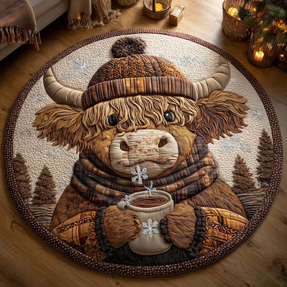 Nordic Cow Quilted Round Mat GFTOTL5278