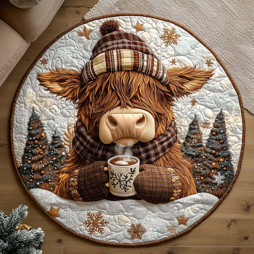 Nordic Cow Quilted Round Mat GFTOTL5279