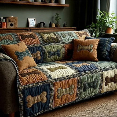 Lovely Paws Quilted Sofa Cover GFTOTL5282