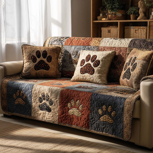Lovely Paws Quilted Sofa Cover GFTOTL5285