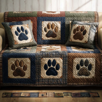 Lovely Paws Quilted Sofa Cover GFTOTL5287