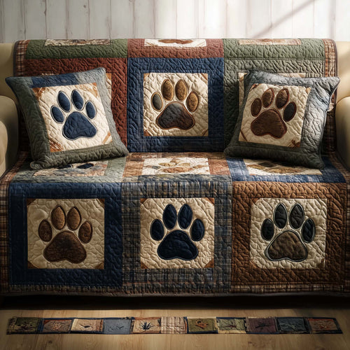 Lovely Paws Quilted Sofa Cover GFTOTL5287