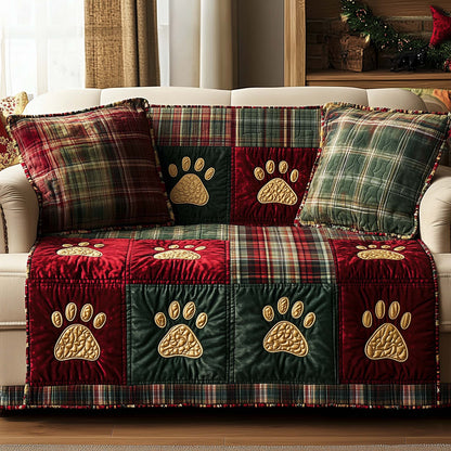 Lovely Paws Quilted Sofa Cover GFTOTL5299
